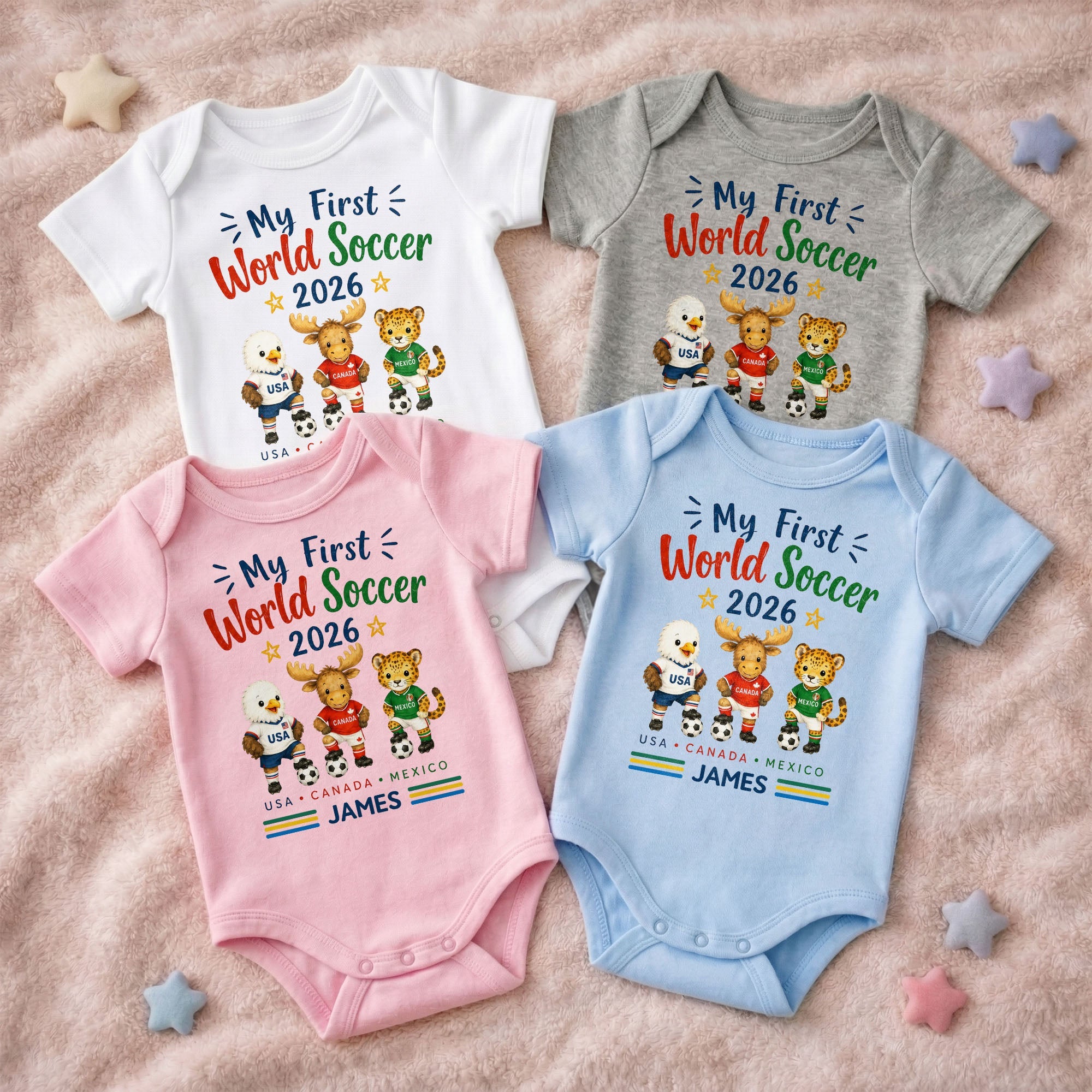 Personalized Baby Onesie Custom Name Soccer Gift for Kids Baby Onesie GradoCreations