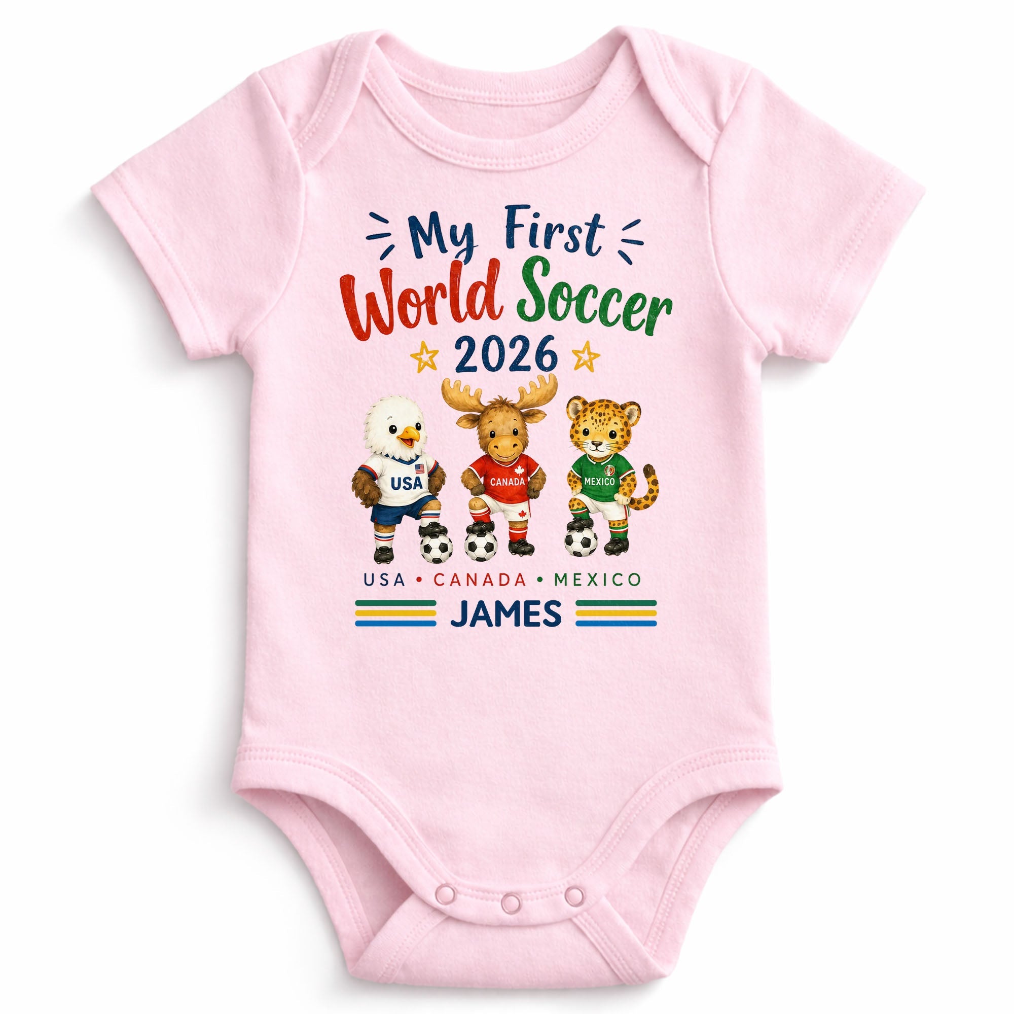 Personalized Baby Onesie Custom Name Soccer Gift for Kids Baby Onesie GradoCreations