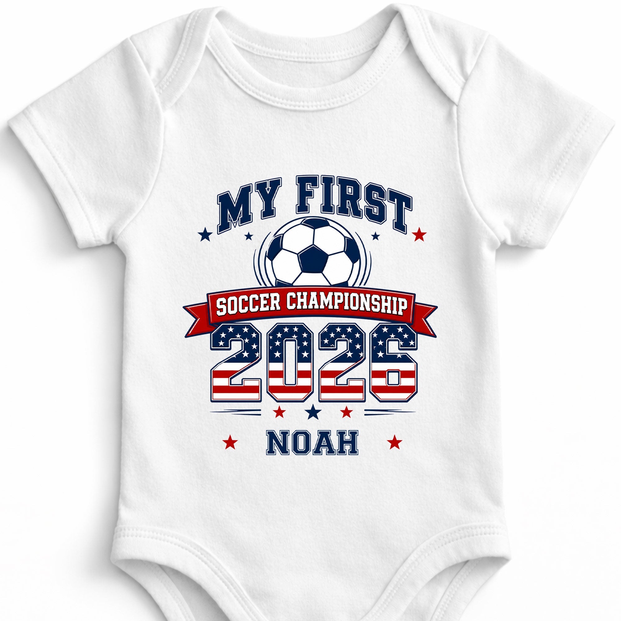Personalized Baby Onesie My First Soccer Championship Gift