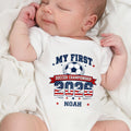Personalized Baby Onesie My First Soccer Championship Gift