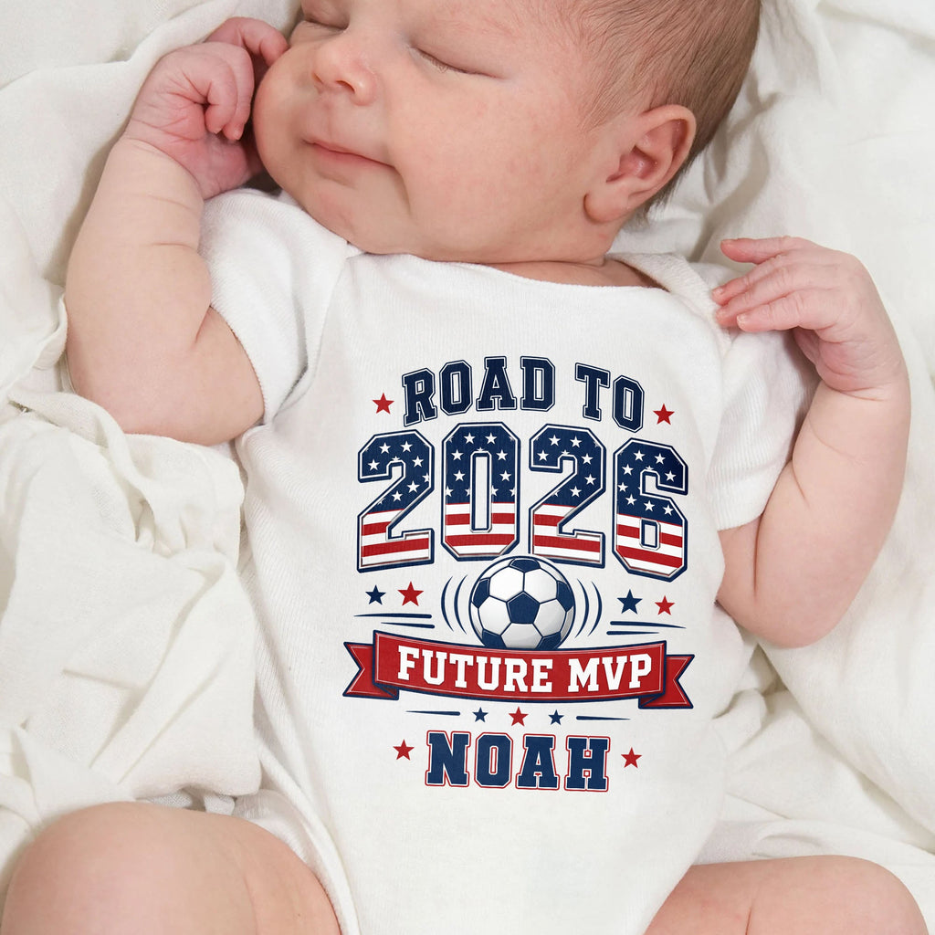 Personalized Custom Baby Onesie Road to Future MVP Gift for Baby