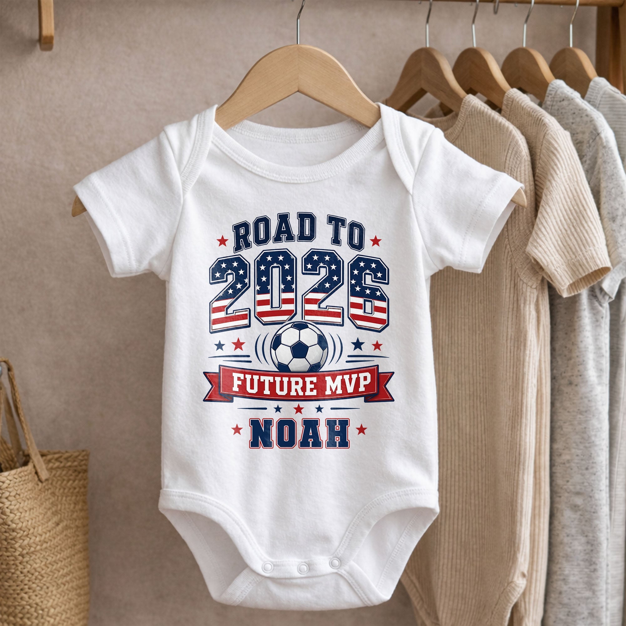 Personalized Custom Baby Onesie Road to Future MVP Gift for Baby