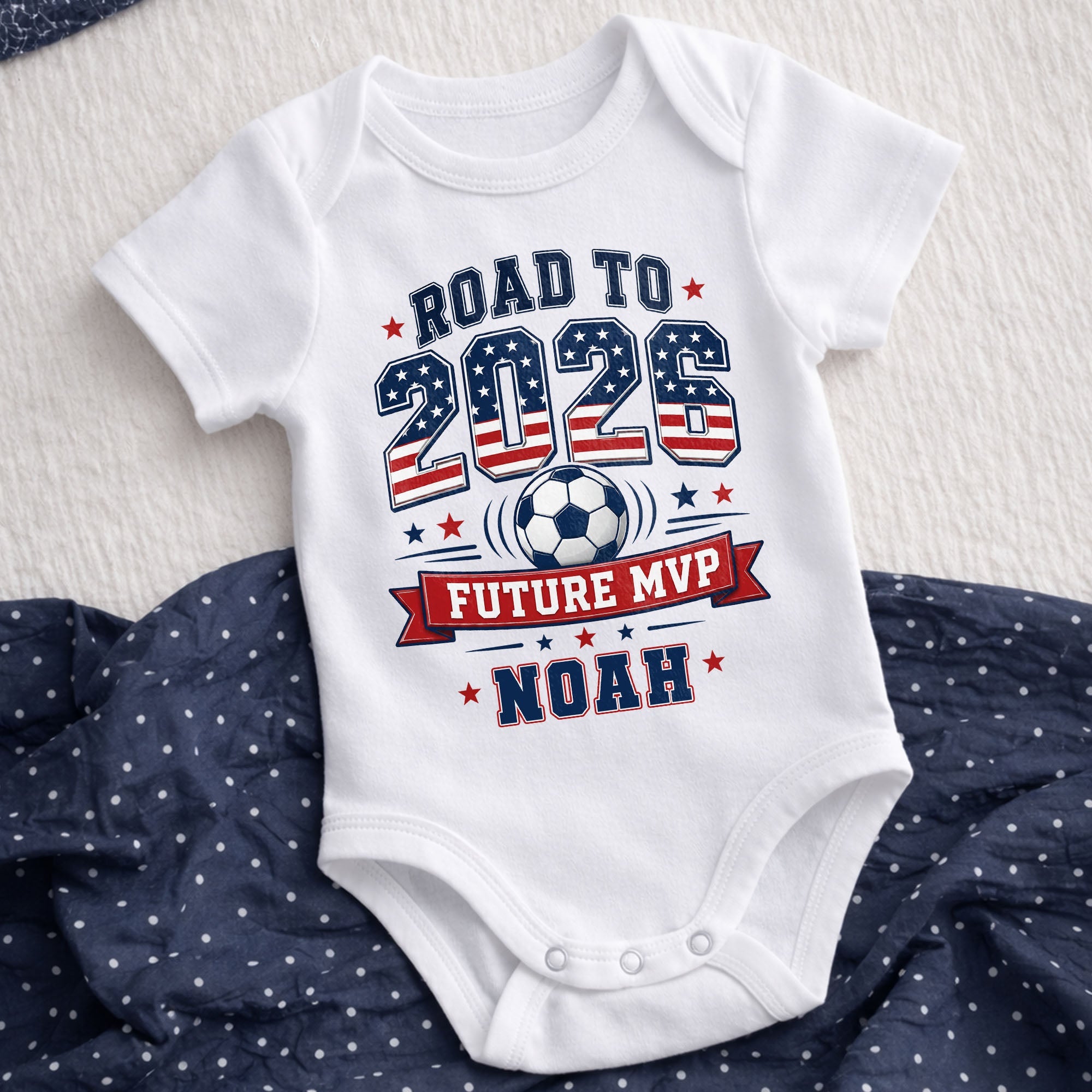 Personalized Custom Baby Onesie Road to Future MVP Gift for Baby