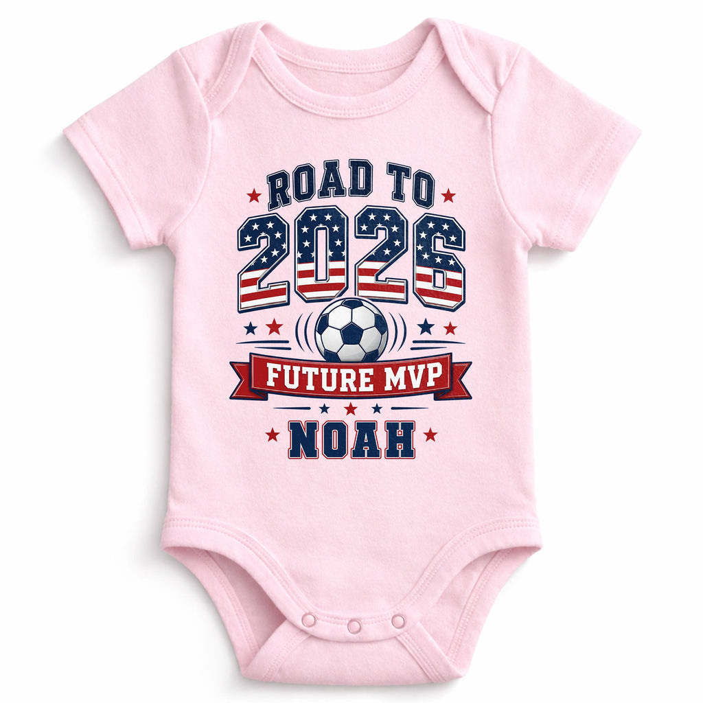 Personalized Custom Baby Onesie Road to Future MVP Gift for Baby