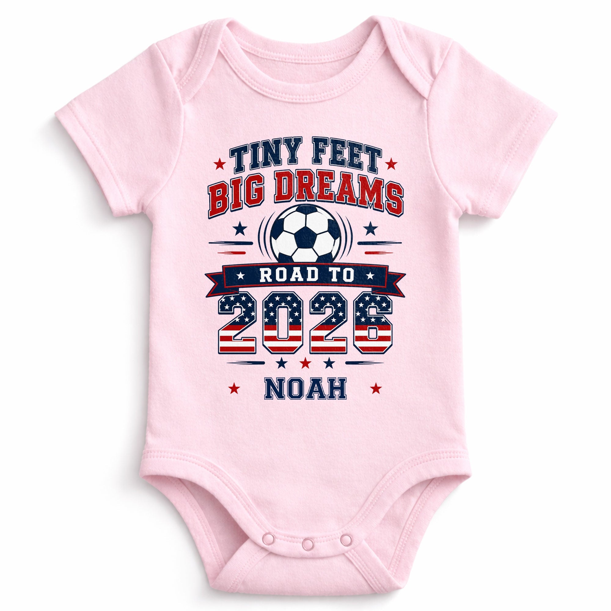 Personalized Custom Baby Onesie Tiny Feet Big Dreams Gift