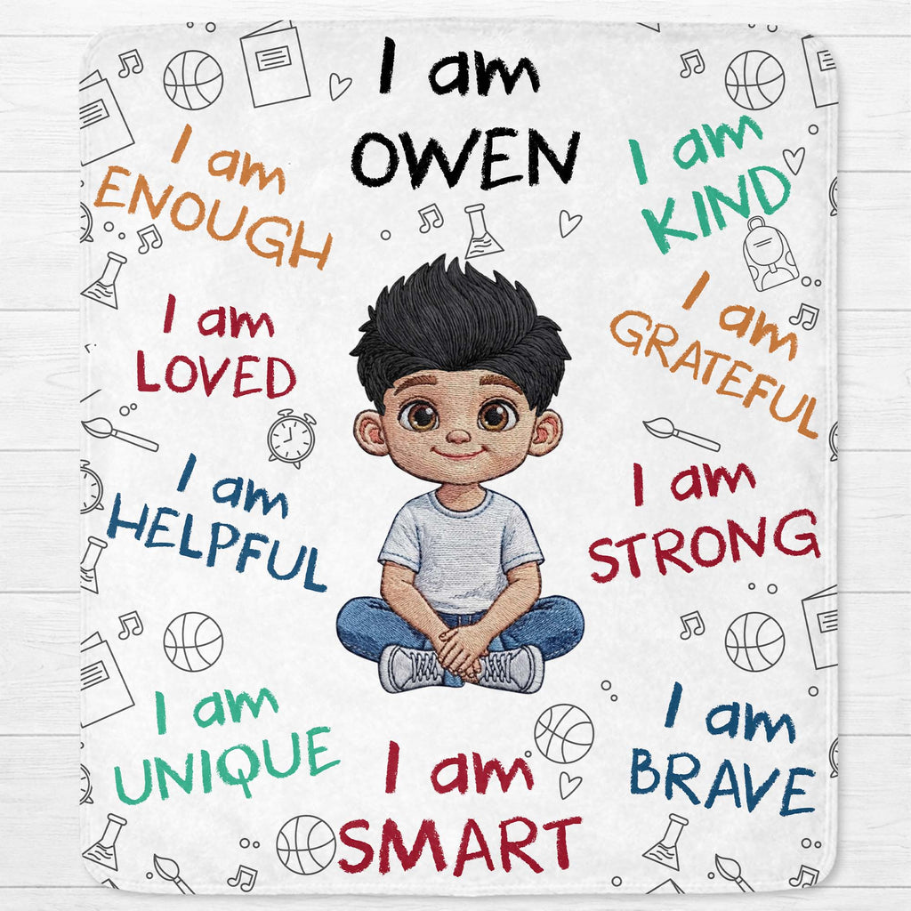 Personalized Fleece Blanket Custom Name Gift for Kids Blanket GradoCreations