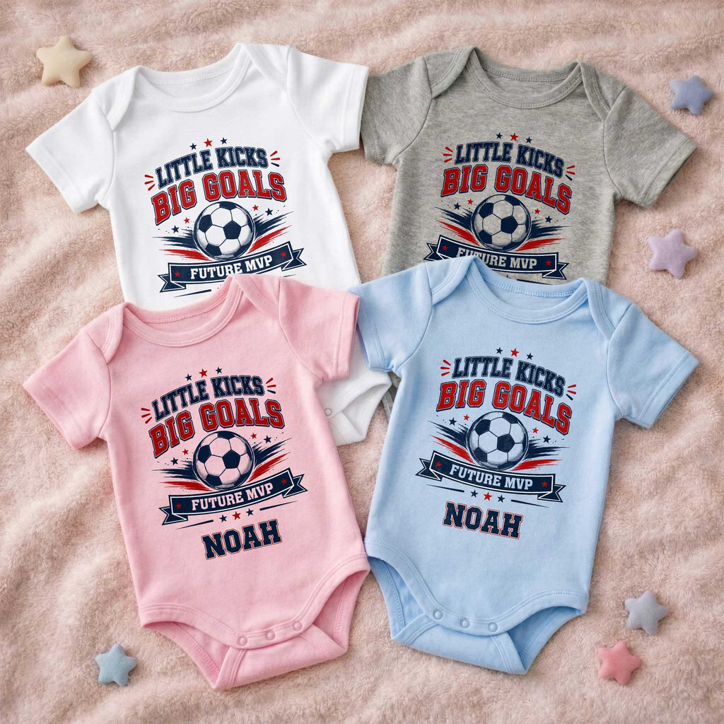 Personalized Baby Onesie Custom Name Soccer MVP Gift