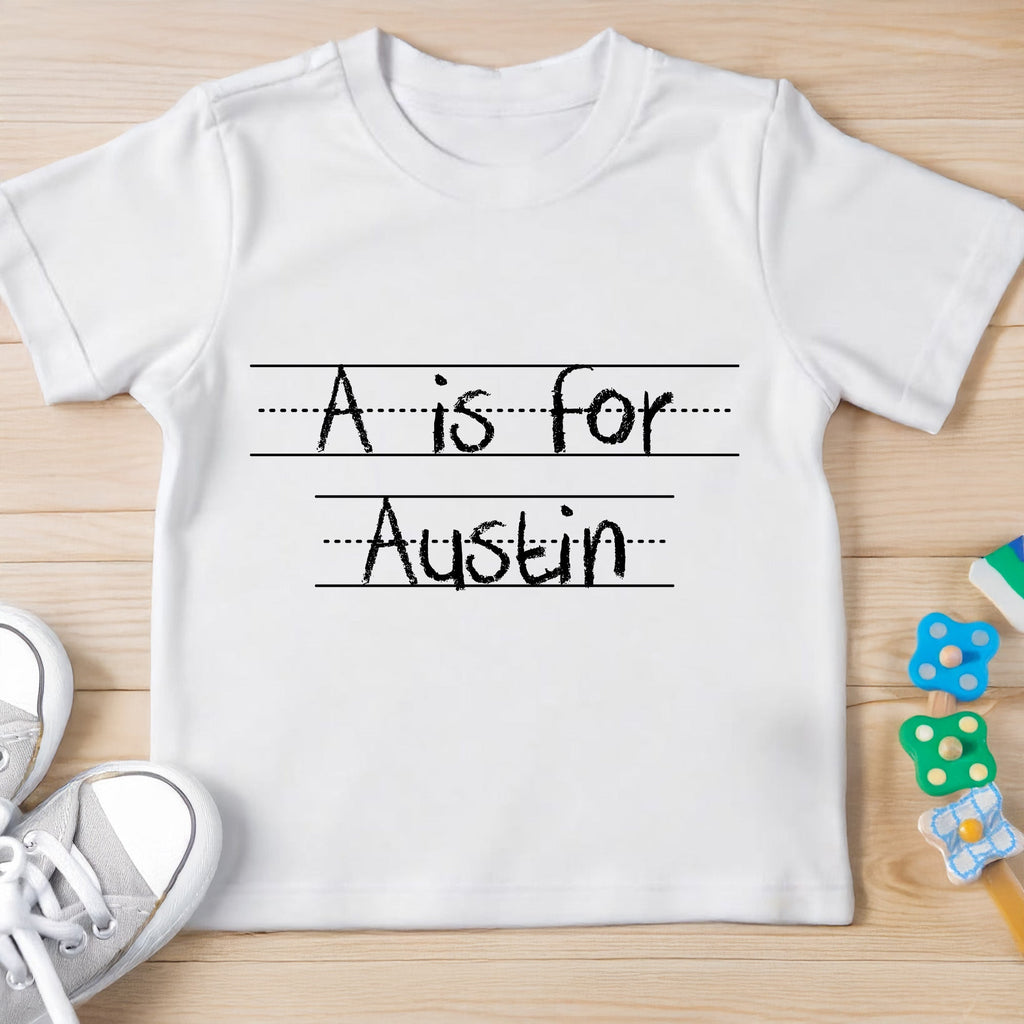 Personalized Custom Name Youth T-Shirt Alphabet Gift Idea