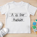 Personalized Custom Name Youth T-Shirt Alphabet Gift Idea