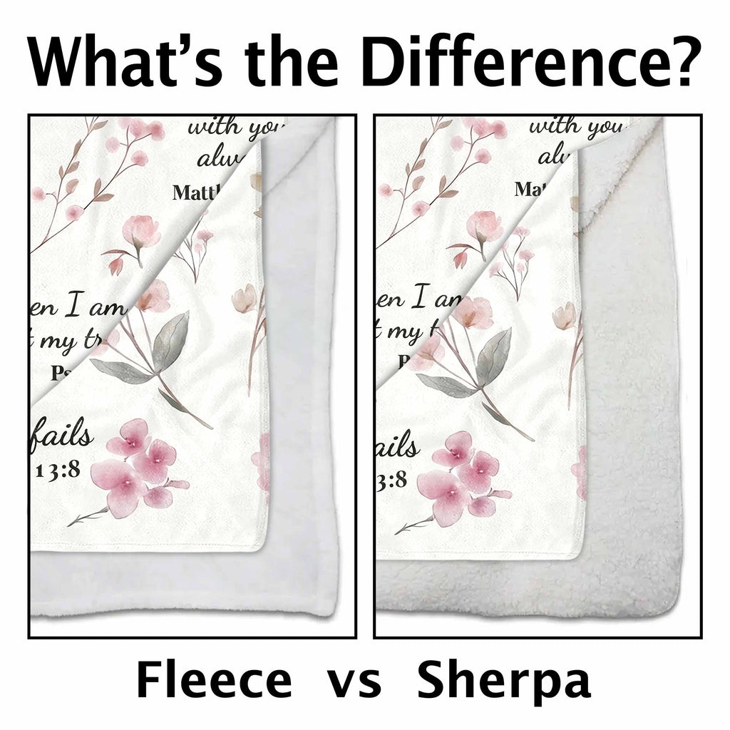 Personalized Fleece Blanket Custom Name Bible Verse Gift Blanket GradoCreations