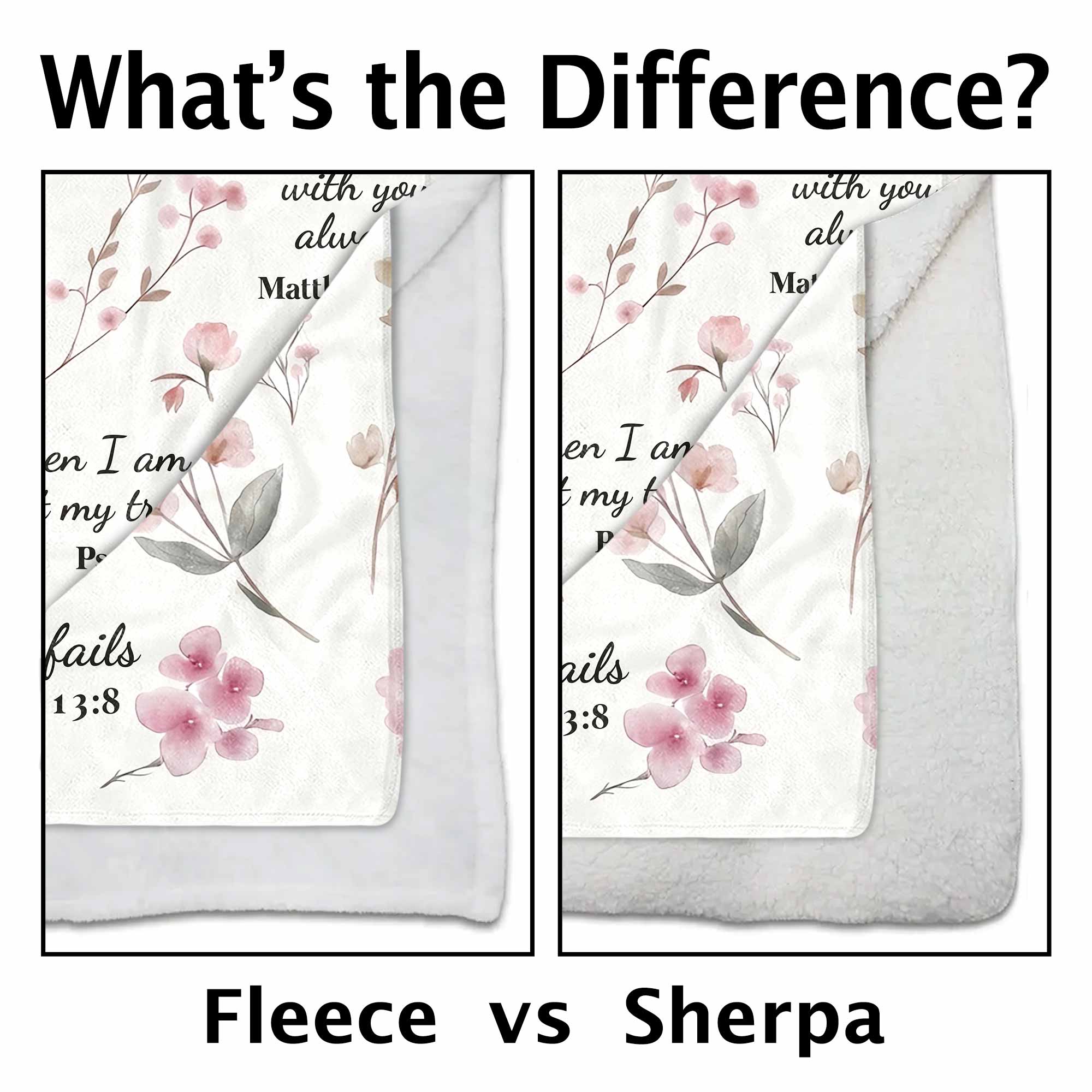 Personalized Fleece Blanket Custom Name Bible Verse Gift Blanket GradoCreations