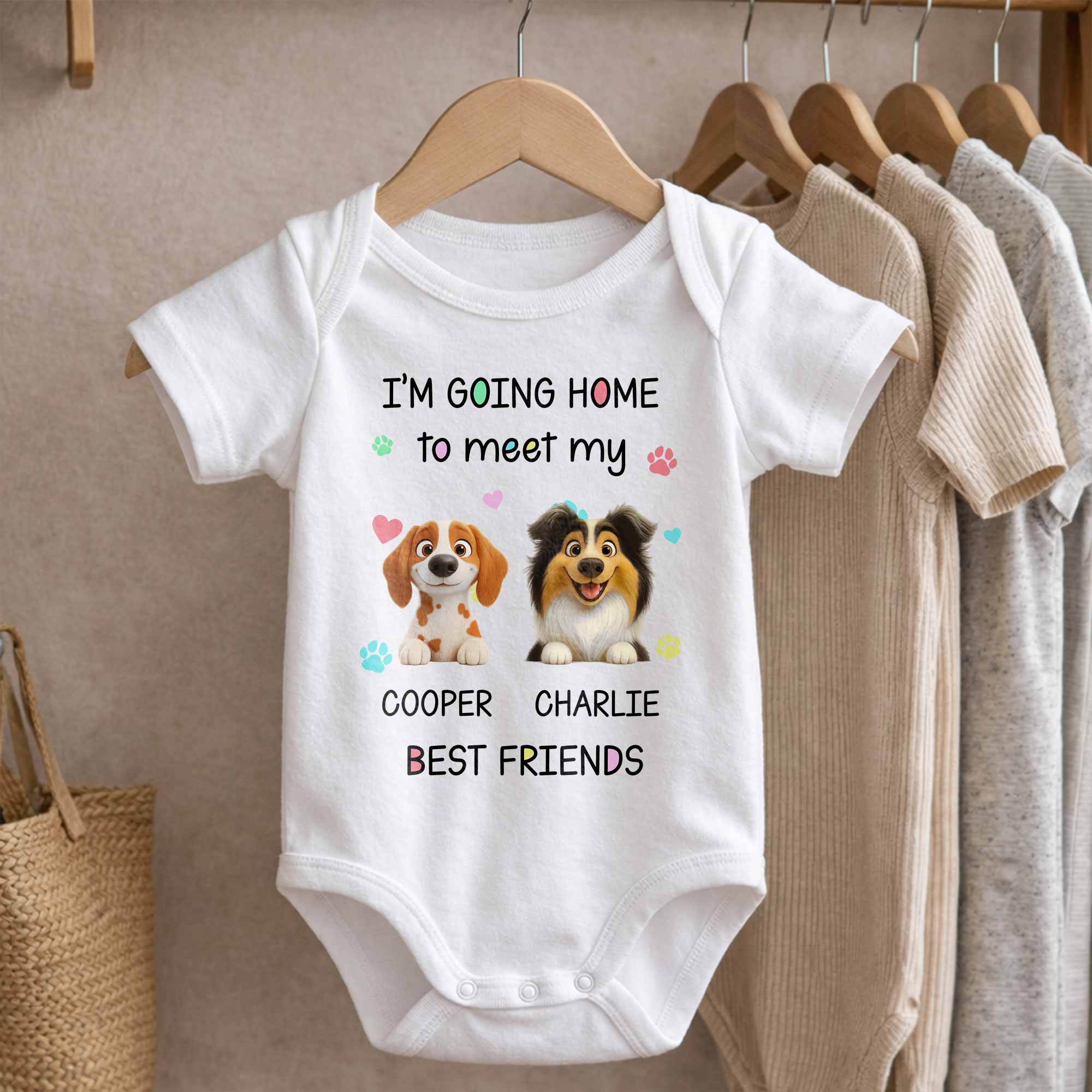 Personalized Custom Baby Onesie Cute Pet Design Gift for Kids Baby Onesie GradoCreations