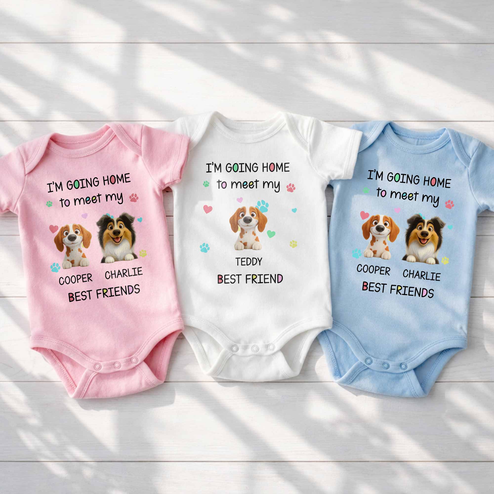 Personalized Custom Baby Onesie Cute Pet Design Gift for Kids Baby Onesie GradoCreations