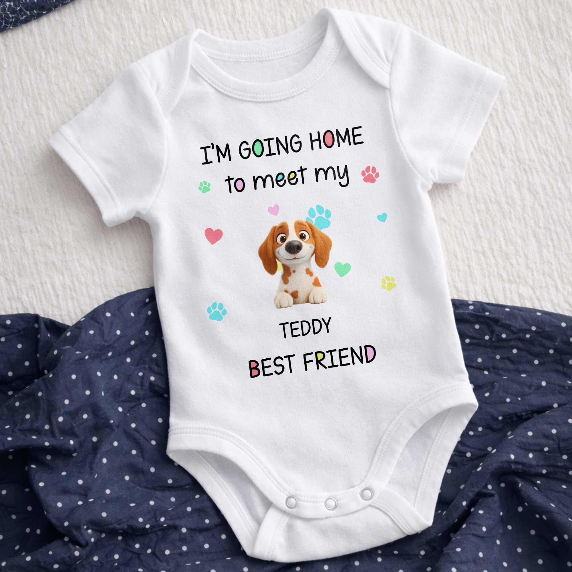 Personalized Custom Baby Onesie Cute Pet Design Gift for Kids Baby Onesie GradoCreations
