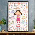 Personalized Affirmation Vertical Poster for Kids - Custom Art Poster GradoCreations