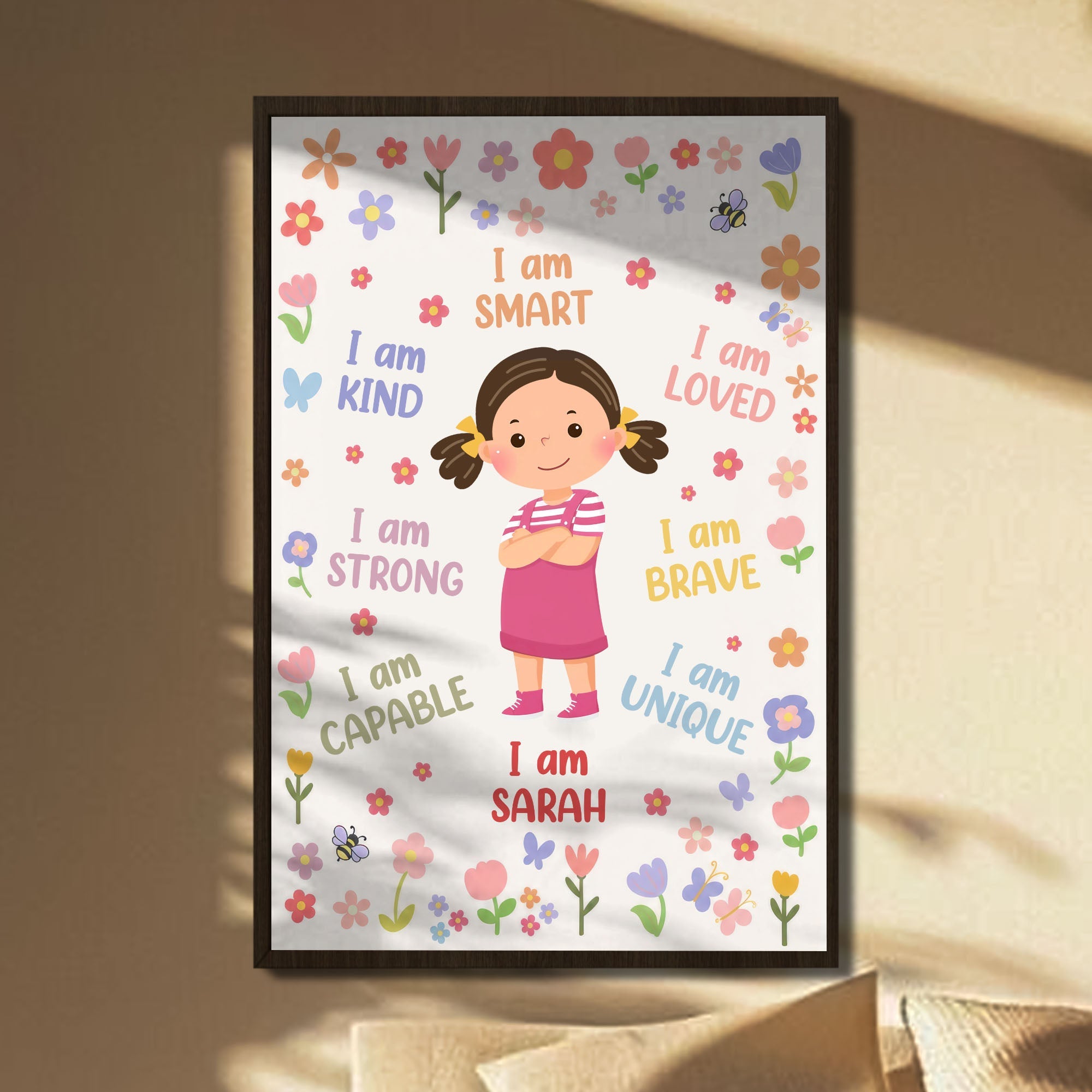 Personalized Affirmation Vertical Poster for Kids - Custom Art Poster GradoCreations