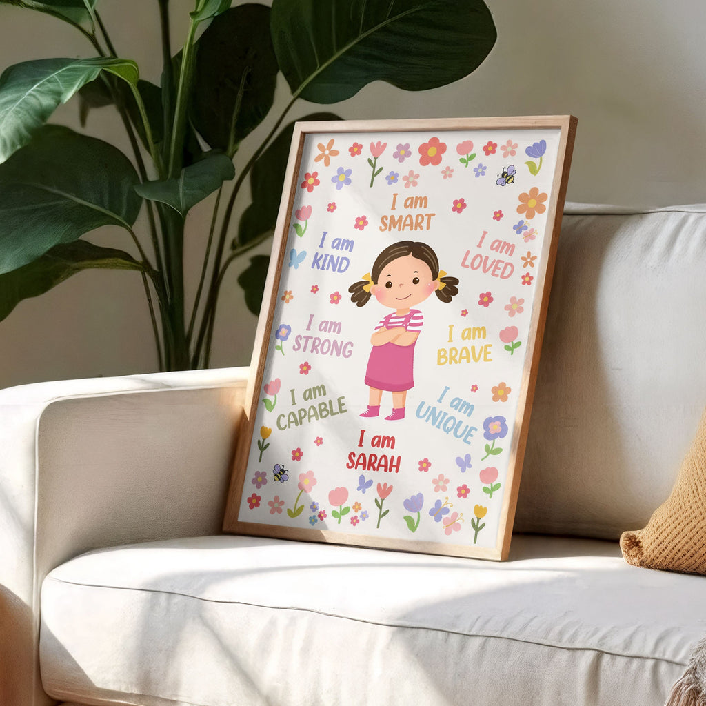 Personalized Affirmation Vertical Poster for Kids - Custom Art Poster GradoCreations