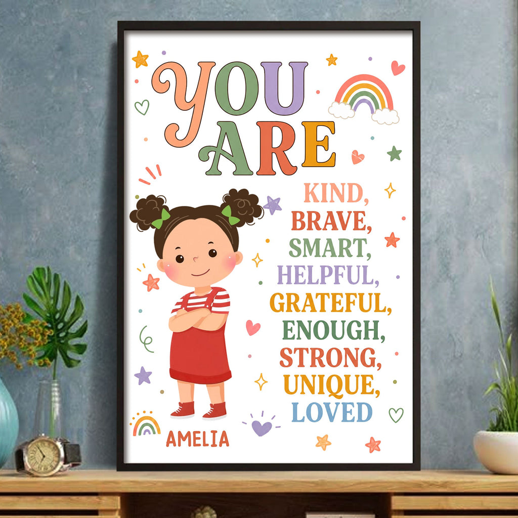 Personalized Positive Affirmation Poster Custom Name for Kids Poster GradoCreations