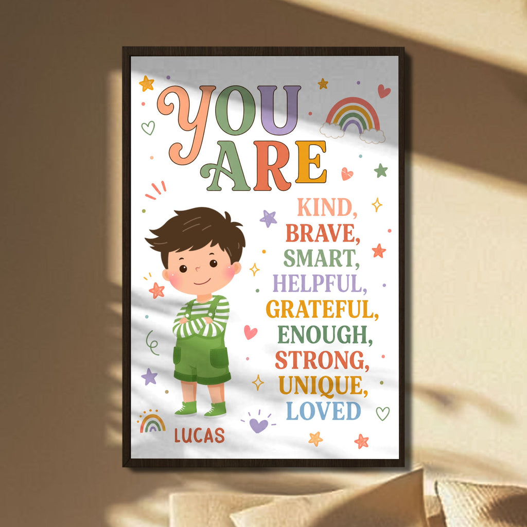 Personalized Positive Affirmation Poster Custom Name for Kids Poster GradoCreations