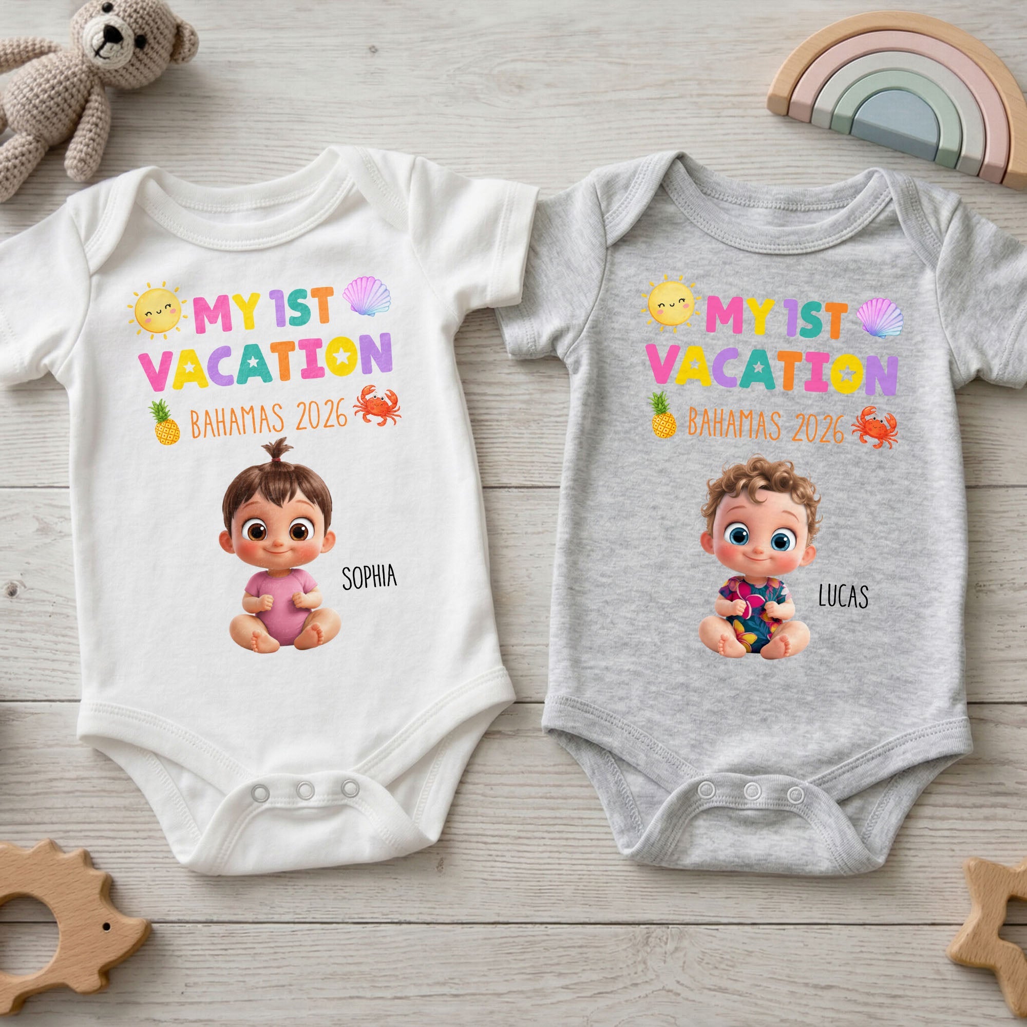 Personalized Custom Baby Onesie Soft Cotton Gift for Kids Baby Onesie GradoCreations