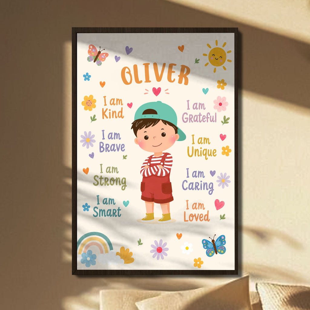 Personalized Kids Affirmations Custom Vertical Poster Art Poster GradoCreations
