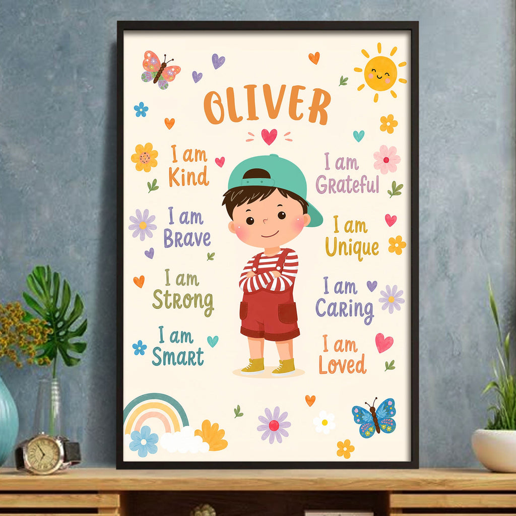 Personalized Kids Affirmations Custom Vertical Poster Art Poster GradoCreations