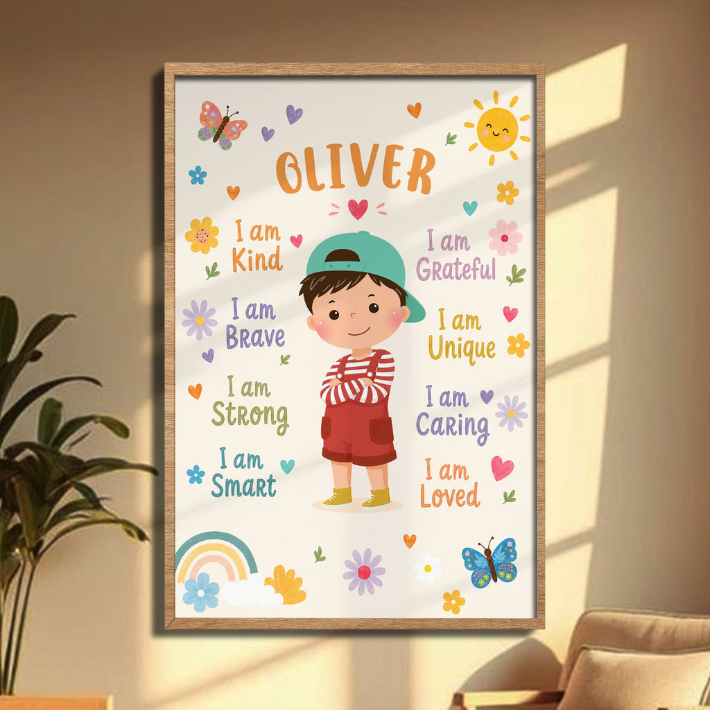 Personalized Kids Affirmations Custom Vertical Poster Art Poster GradoCreations