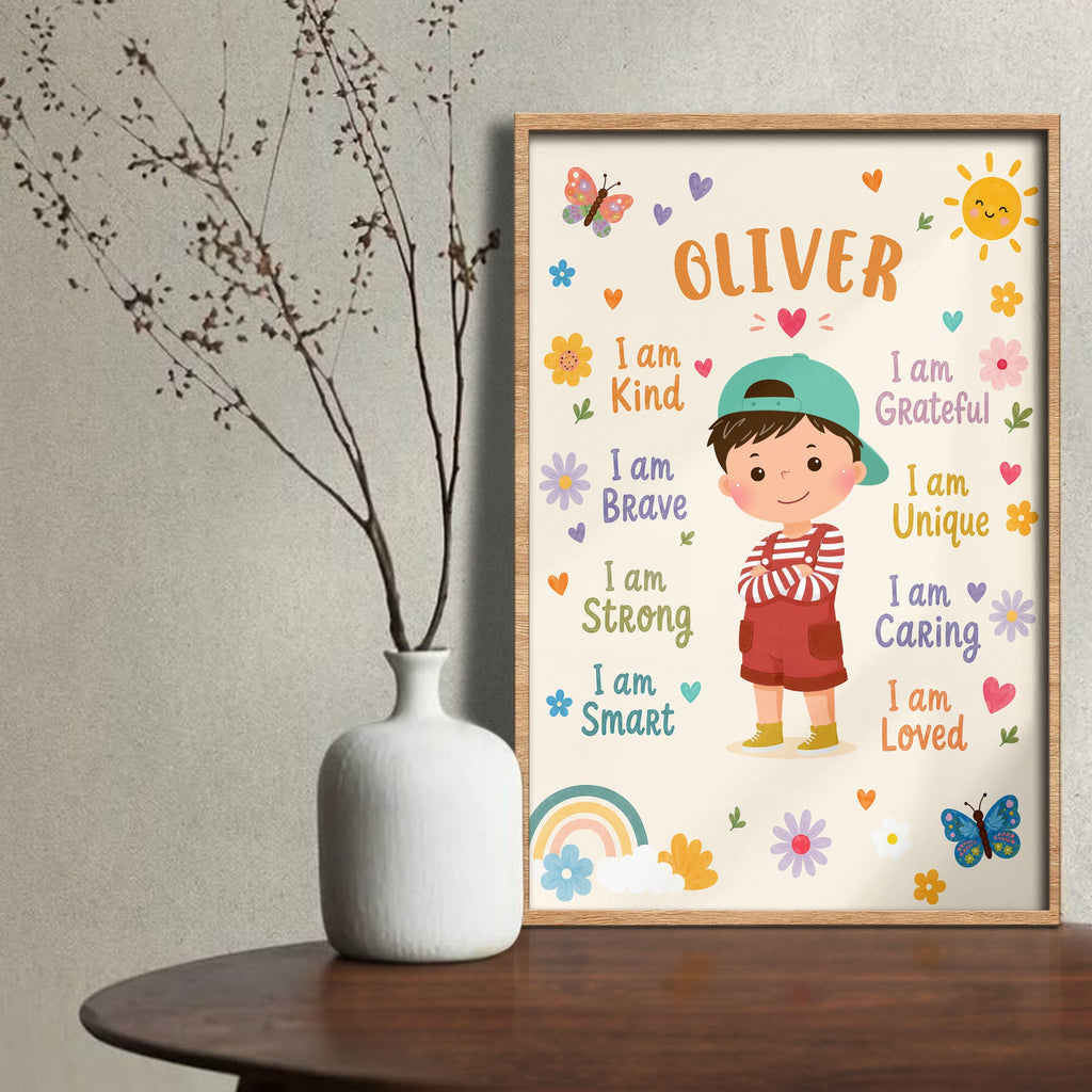 Personalized Kids Affirmations Custom Vertical Poster Art Poster GradoCreations