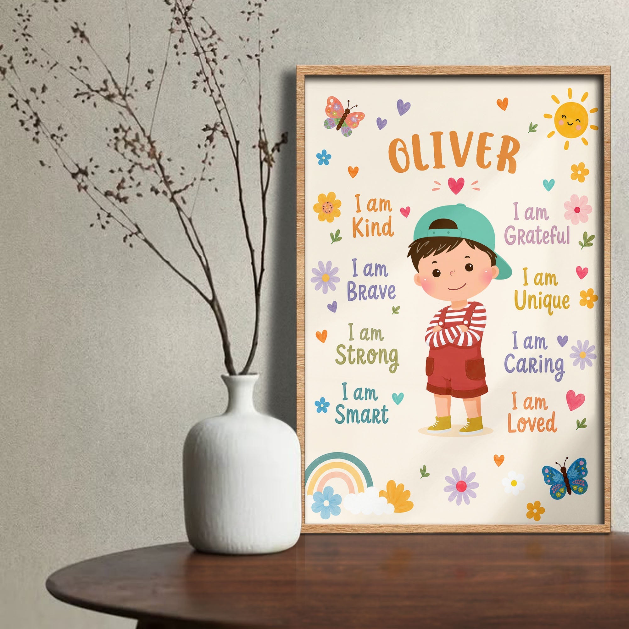 Personalized Kids Affirmations Custom Vertical Poster Art Poster GradoCreations