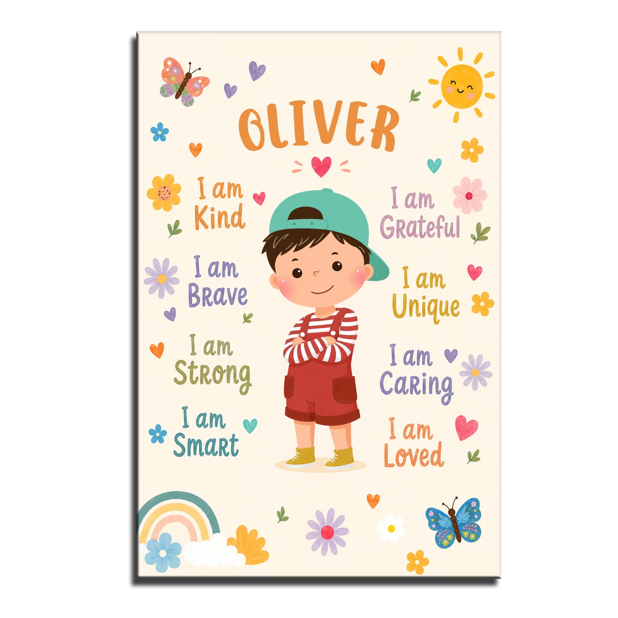 Personalized Kids Affirmations Custom Vertical Poster Art Poster GradoCreations