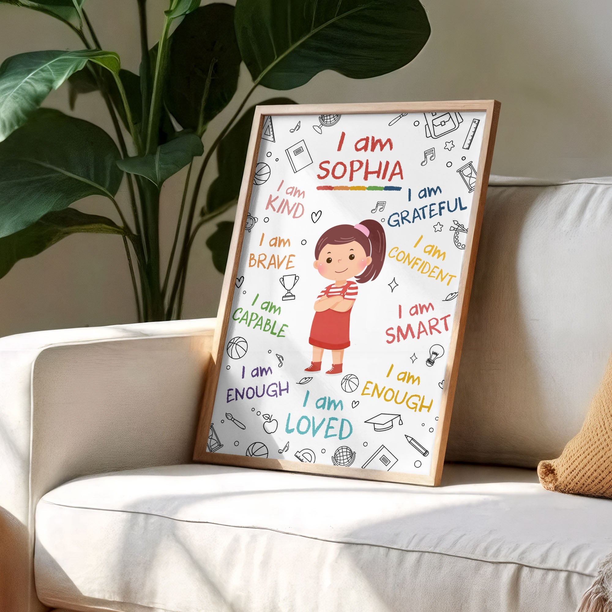 Personalized Affirmation Poster Custom Name Gift for Kids Poster GradoCreations