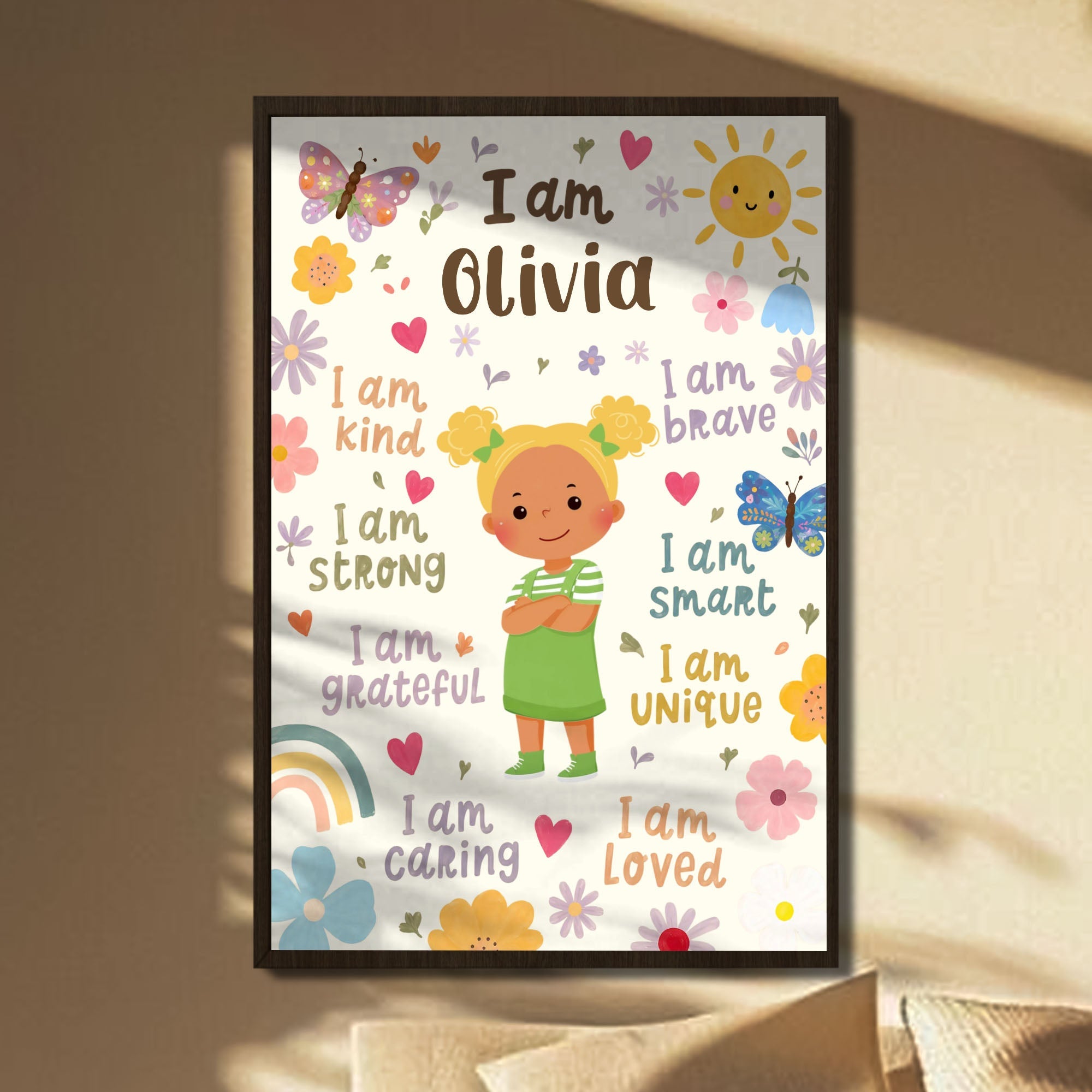 Personalized Vertical Poster Custom Name Affirmations for Kids Poster GradoCreations