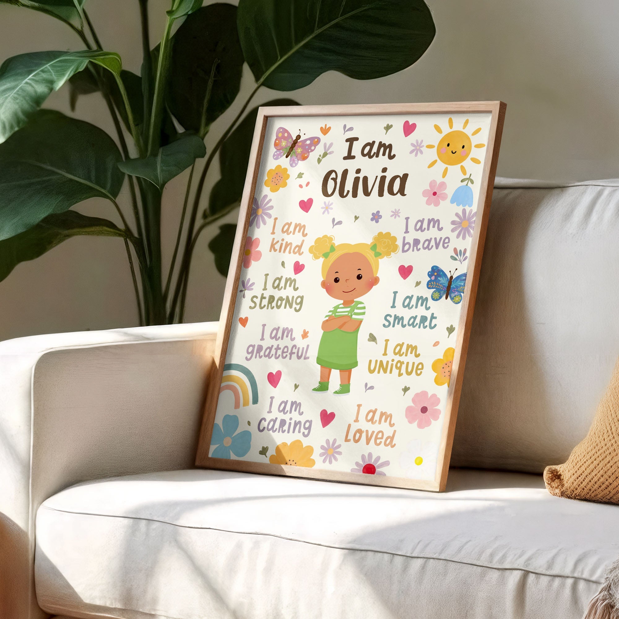 Personalized Vertical Poster Custom Name Affirmations for Kids Poster GradoCreations