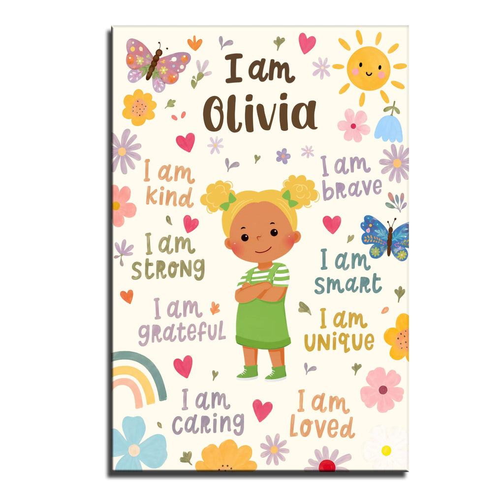 Personalized Vertical Poster Custom Name Affirmations for Kids Poster GradoCreations
