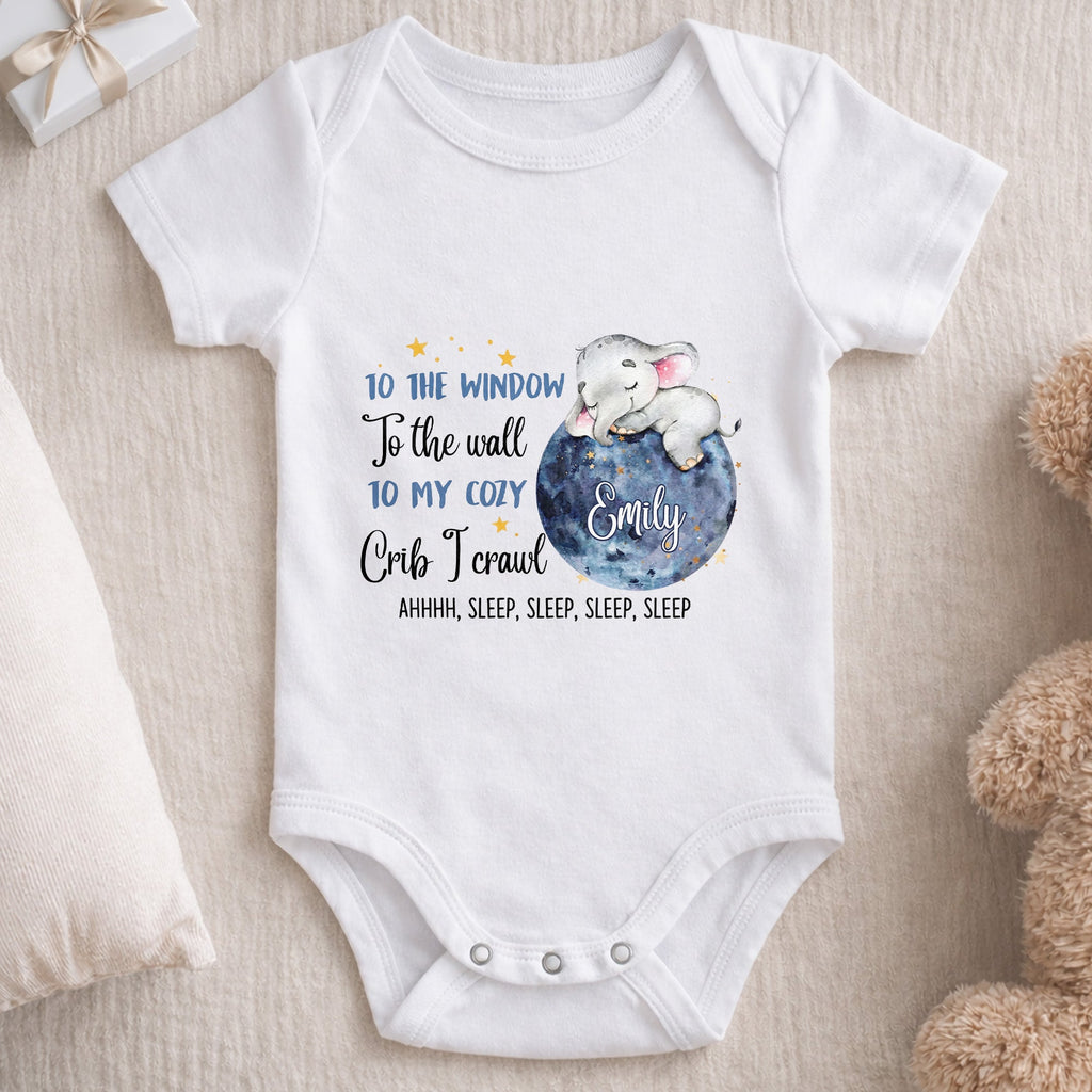 Personalized Custom Baby Onesie Cute Elephant Moon Gift Baby Onesie GradoCreations