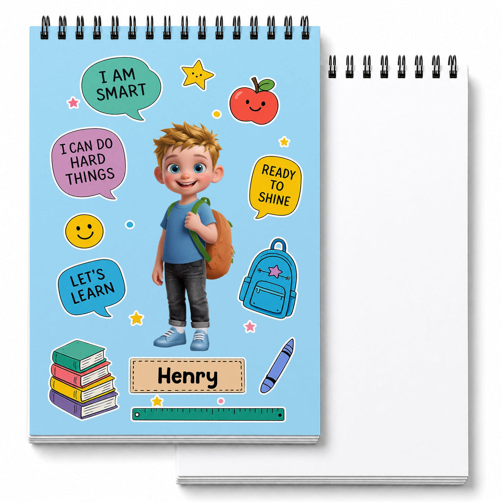Personalized Sketch Book Custom Name Gift for Boys Kids Sketch Book GradoCreations