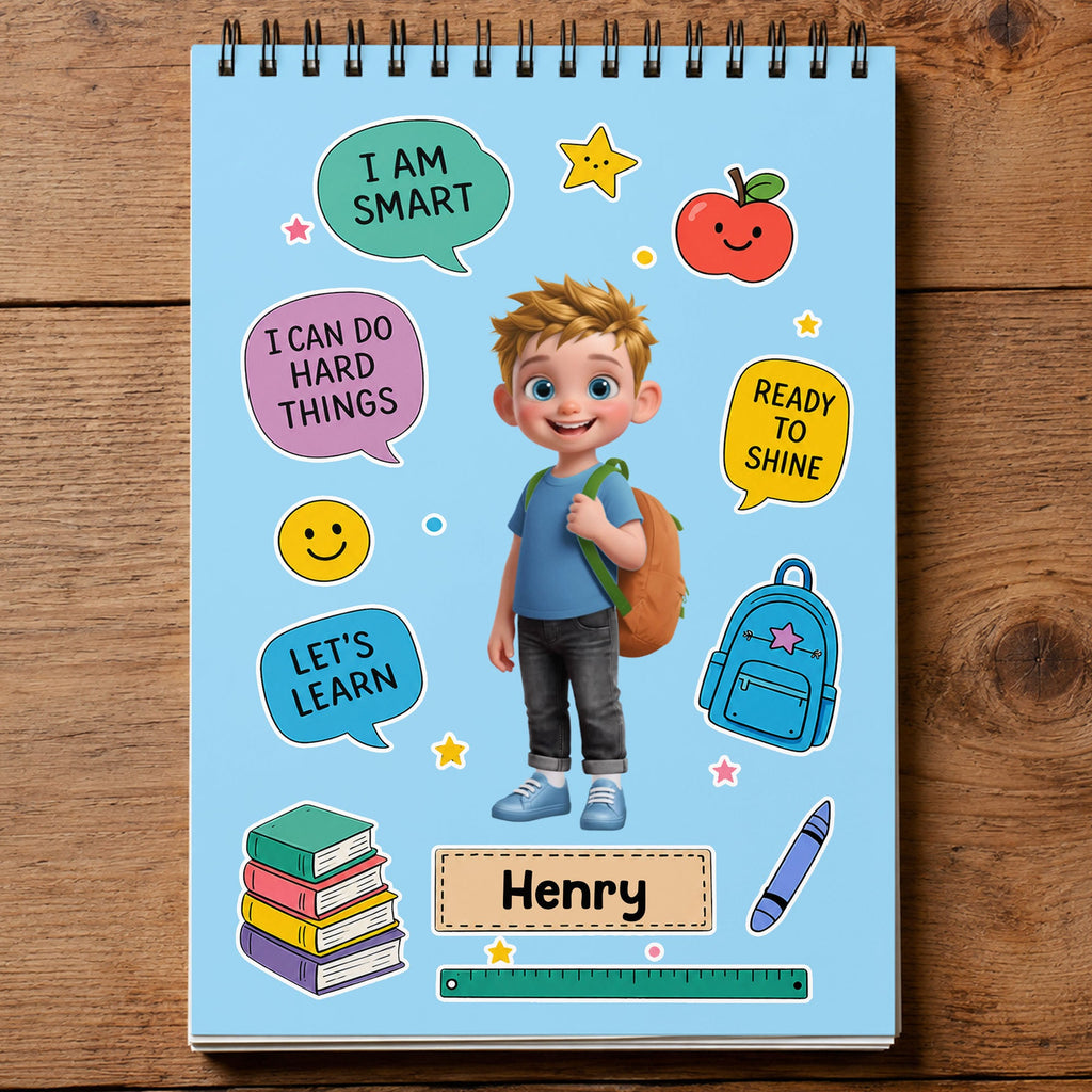Personalized Sketch Book Custom Name Gift for Boys Kids Sketch Book GradoCreations