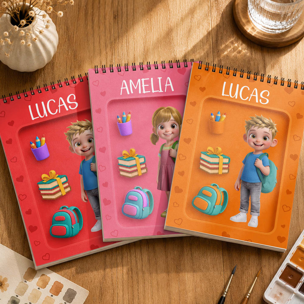 Personalized Sketch Book Custom Name Gift for Students Sketch Book GradoCreations