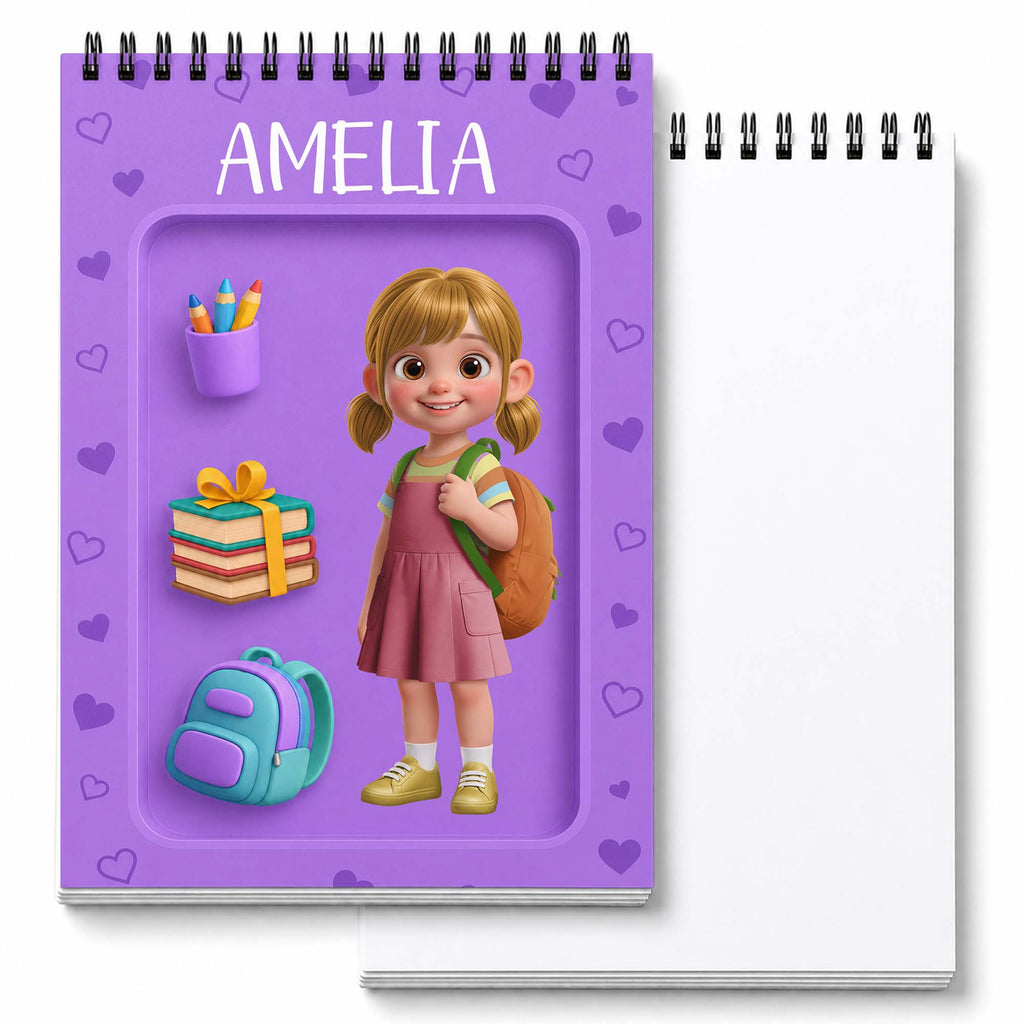 Personalized Sketch Book Custom Name Gift for Students Sketch Book GradoCreations