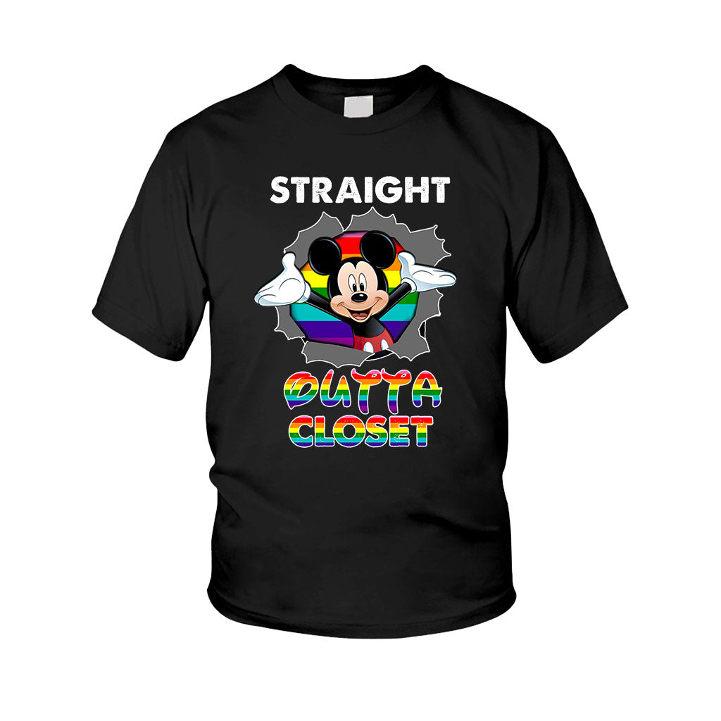 Personalized LGBT Support Kid Shirt Straight Outta Closet Kid Shirt GradoCreations