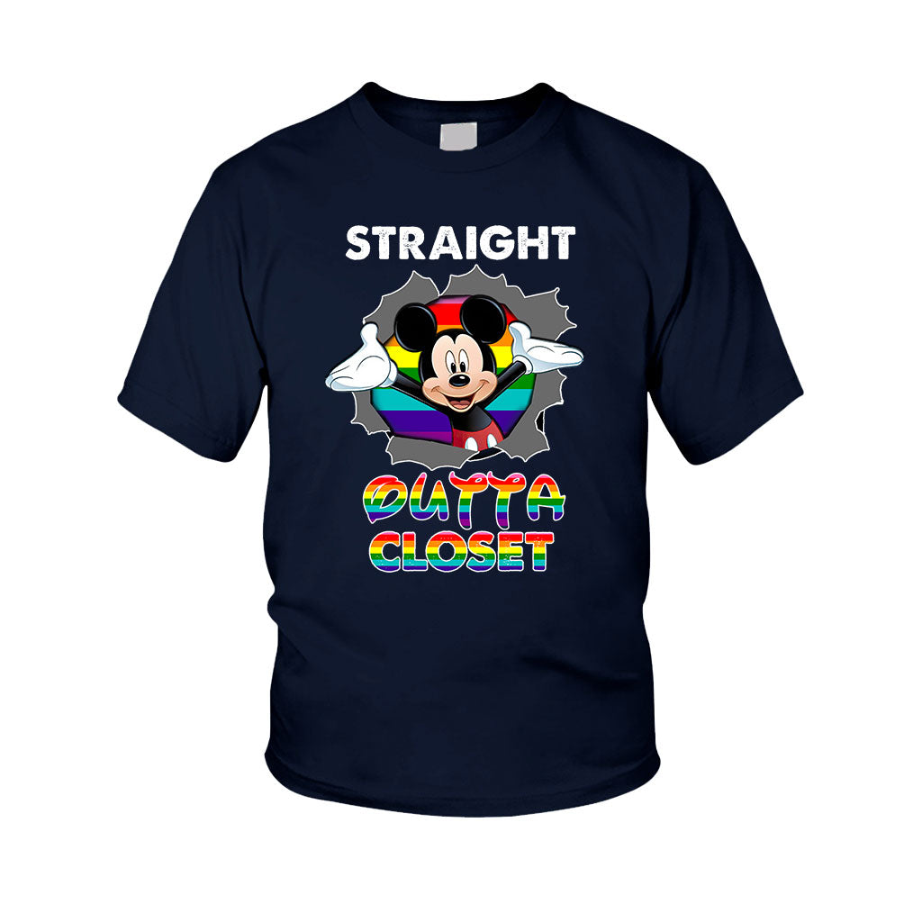 Personalized LGBT Support Kid Shirt Straight Outta Closet Kid Shirt GradoCreations