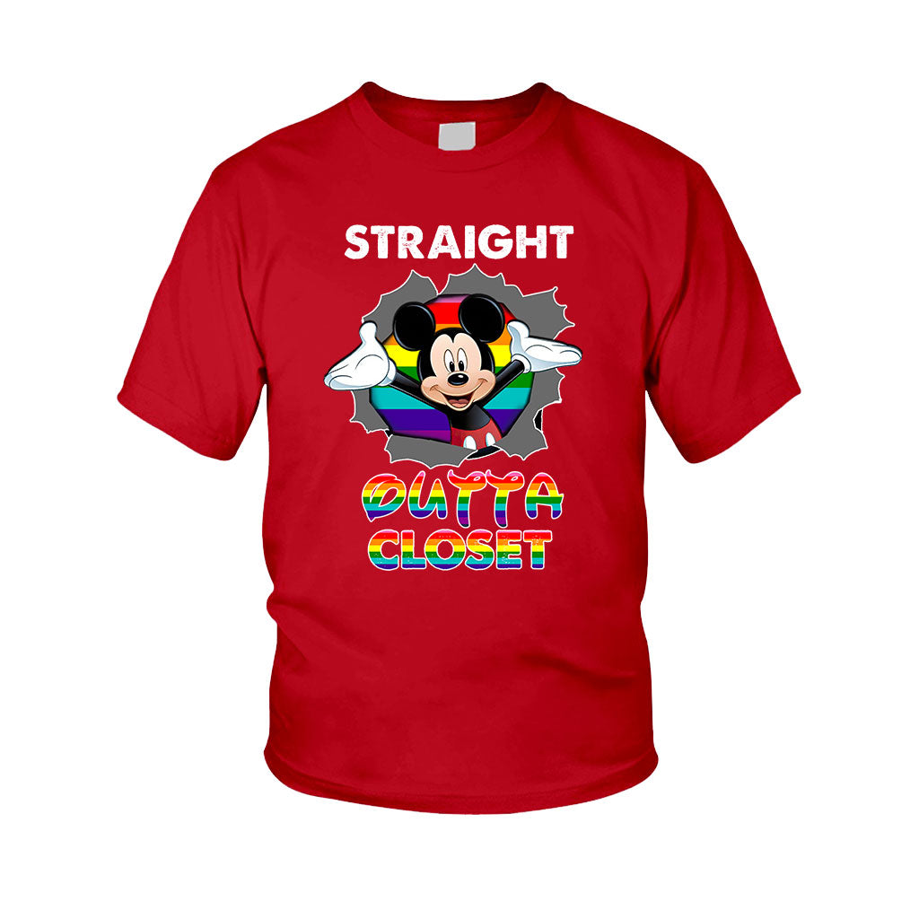 Personalized LGBT Support Kid Shirt Straight Outta Closet Kid Shirt GradoCreations