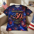 Personalized 250th Celebration AOP T-Shirt for Family | Patriotic Gift