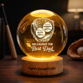 Personalized Crystal Globe Lamp Gift for Dad - Baseball Lovers