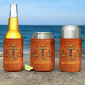 Personalized Leather Can Cooler Custom Name Gift for Lawyer Leather Can Cooler GradoCreations