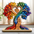 Personalized Love Is Love Rainbow Wood Plaque Custom Gift for Couples Wood Plaque GradoCreations