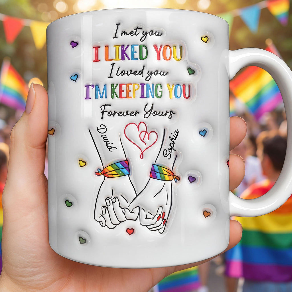 Personalized Edge-to-Edge Mug Custom Couples Gift Rainbow Love Edge-to-edge Mug GradoCreations