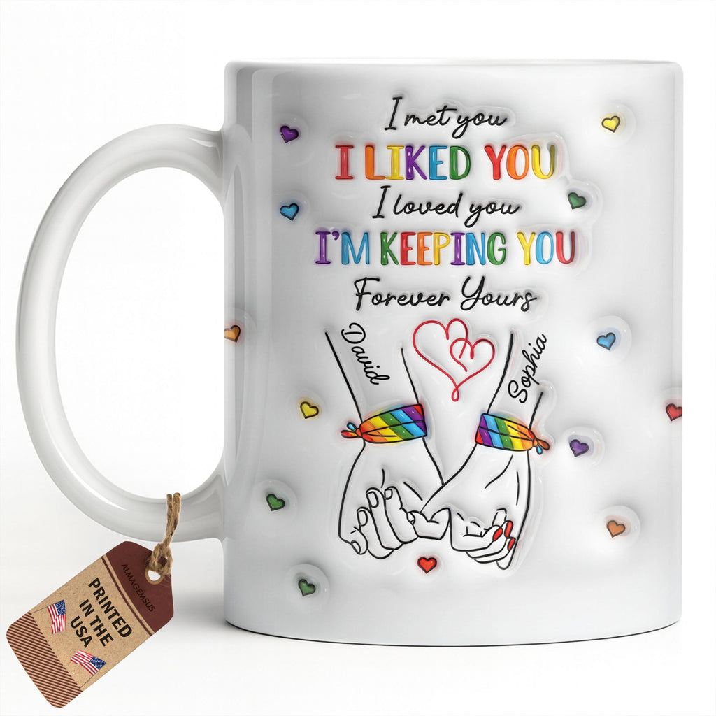 Personalized Edge-to-Edge Mug Custom Couples Gift Rainbow Love Edge-to-edge Mug GradoCreations