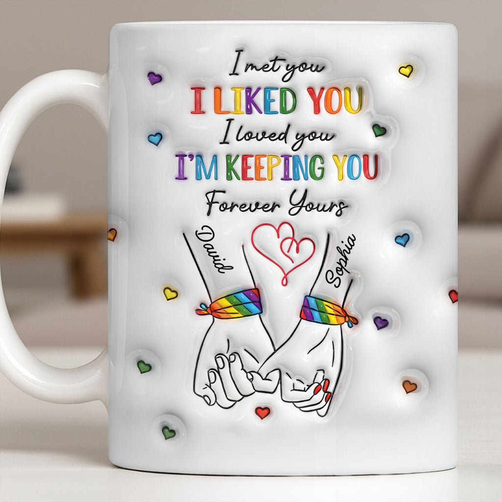 Personalized Edge-to-Edge Mug Custom Couples Gift Rainbow Love Edge-to-edge Mug GradoCreations