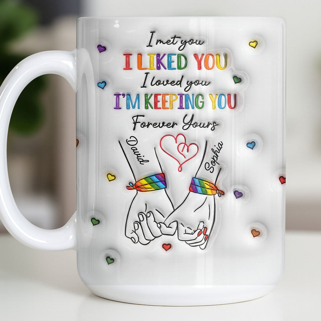 Personalized Edge-to-Edge Mug Custom Couples Gift Rainbow Love Edge-to-edge Mug GradoCreations